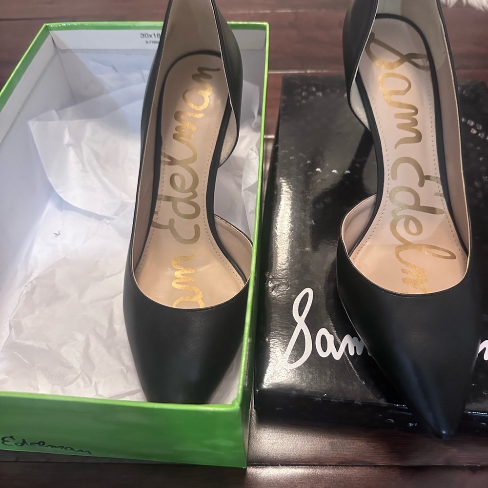 Sam Edelman Black Pointed Toe Heels